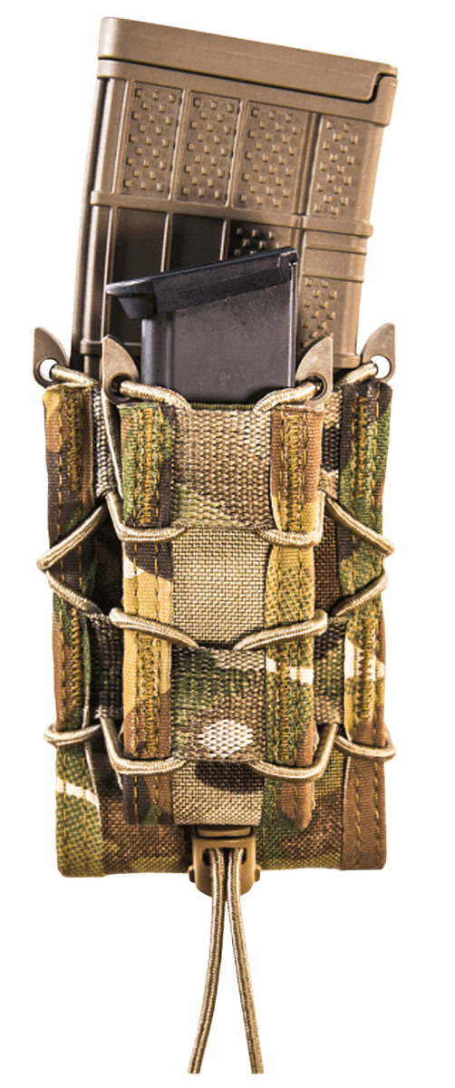 High Speed Gear 13DD10MC TACO Double Decker Mag Pouch MultiCam Nylon Belt Belts 2.25" Wide Compatible w/ Rifle Compatible w/ Pistol