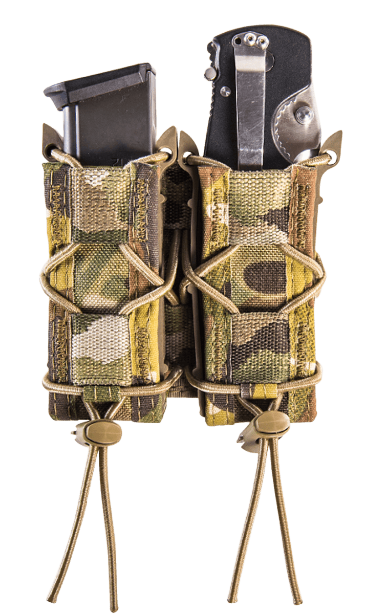 High Speed Gear 13PT12MC TACO Mag Pouch Double MultiCam Nylon Belt Compatible w/ Pistol