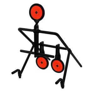 Birchwood Casey 47044 World of Targets Gallery 44 Magnum Resetting Target 3.75" Handgun Black/Orange Steel Circle w/Crosshair & Diamond