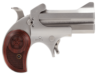 Bond Arms BACD Cowboy Defender 357 Mag/38 Sp 2rd 3" Barrel  Stainless Metal Finish  Blade Front/Fixed Rear Sights  Laminated Rosewood Grip  No Trigger Guard  Manual Safety