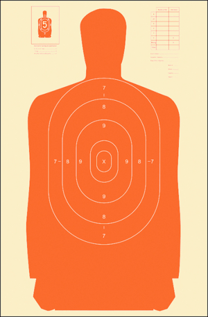 Action Target B27SORANGE100 Qualification Standard Silhouette Paper Hanging 24" x 45" Orange/White 100rd Box
