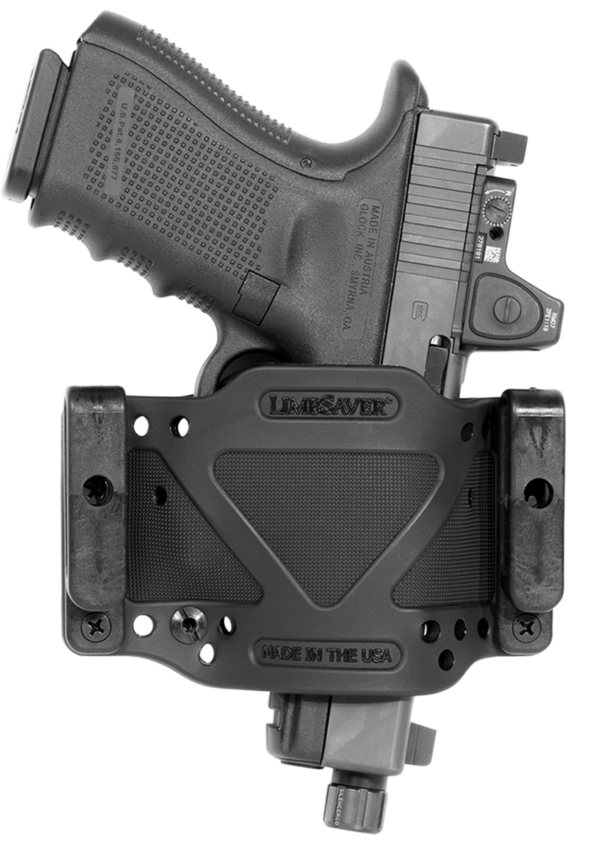 Limbsaver 12507 CrossTech Compact Leather IWB/OWB Black Polymer Belt Clip Ambidextrous