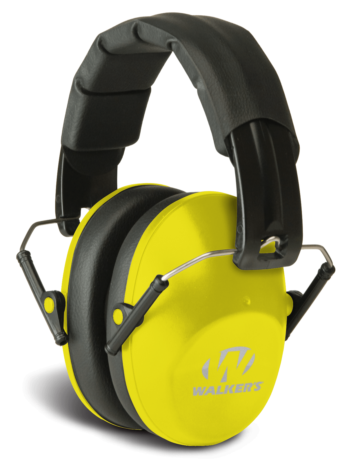 Walker's GWPFPM1YL Pro Low Profile Passive Muff 22 dB Over the Head Black/Yellow Polymer
