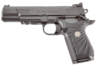 Wilson Combat ACPSOM45 ACP Commander 45 ACP 8+1 4.25" Stainless Match Grade Barrel  Black Serrated Carbon Steel Slide  Black Armor-Tuff Carbon Steel Frame w/Beavertail  Black G10 Eagle Claw Grip  Ambidextrous