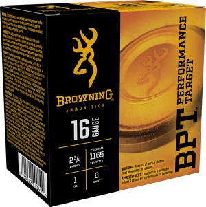 Browning Ammo B193611628 BPT Performance Target  16Gauge 2.75" 1oz 8Shot 25rd Box
