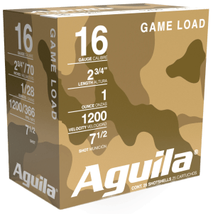 Aguila 1CHB1617 Birdshot Standard Velocity 16Gauge 2.75" 1oz 7.5Shot 25rd Box
