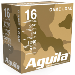 Aguila 1CHB1607 Birdshot High Velocity 16Gauge 2.75" 1 1/8oz 7.5Shot 25rd Box