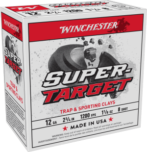 Winchester Ammo TRGT12M8 Super-Target Heavy 12 Gauge 2.75" 1 1/8 oz 8 Shot 25rd Box