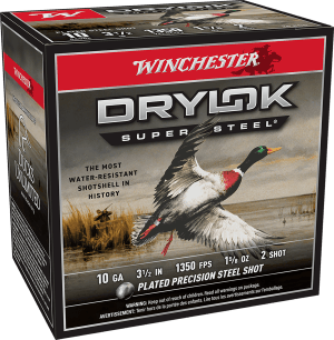 Winchester Ammo XSC102 Drylok Super Steel Magnum 10 Gauge 3.50" 1 5/8 oz 2 Shot 25rd Box