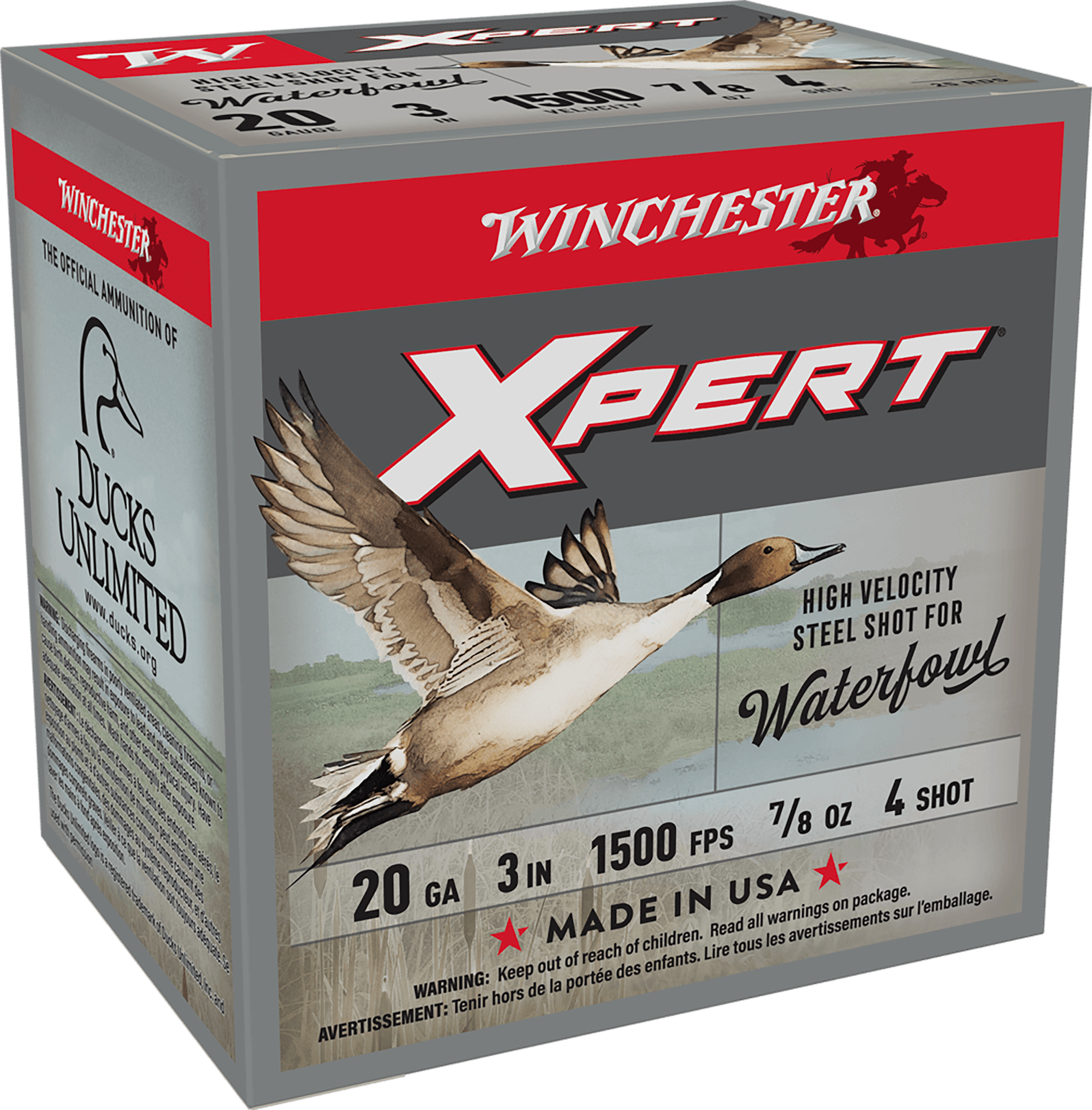 Winchester Ammo WEX2034 Super X Xpert High Velocity 20 Gauge 3" 7/8 oz 4 Shot 25rd Box