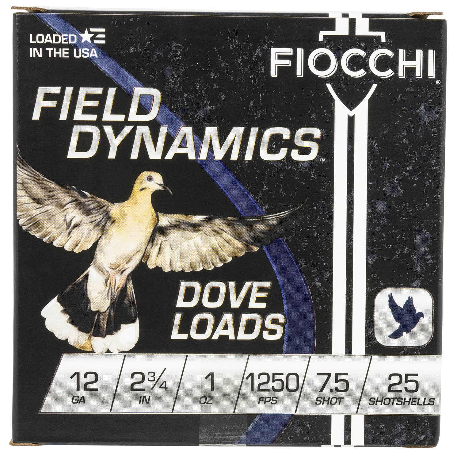 Fiocchi 12GT75 Field Dynamics Dove & Quail 12Gauge 2.75" 1oz 7.5Shot 25rd Box - Image 2