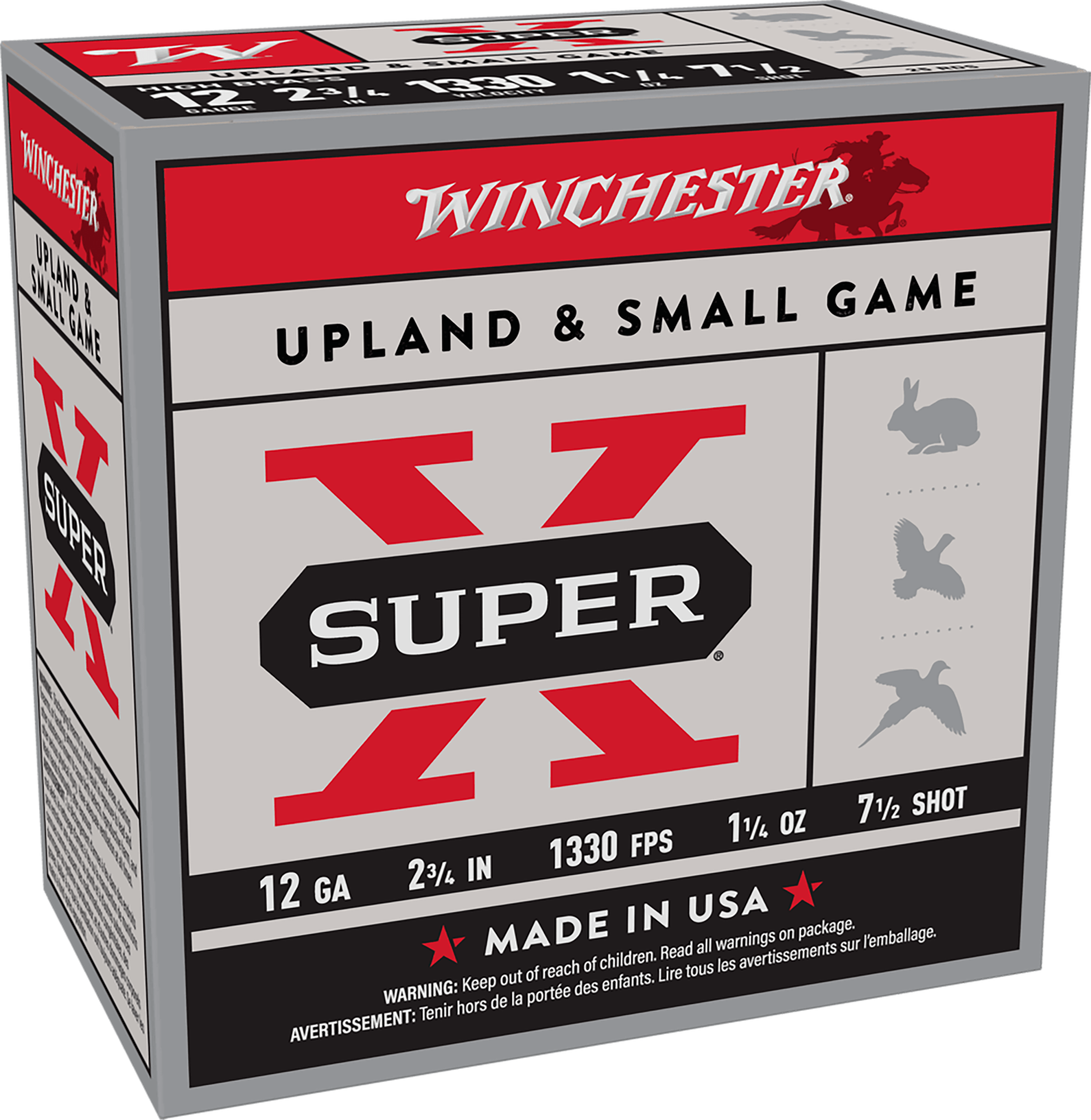 Winchester Ammo X127 Super X Game Load High Brass 12 Gauge 2.75" 1 1/4 oz 7.5 Shot 25 Bx