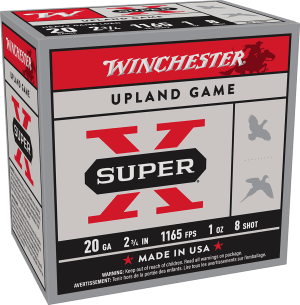Winchester Ammo XU20H8 Super X Heavy Game Load 20 Gauge 2.75" 1 oz 8 Shot 25rd Box