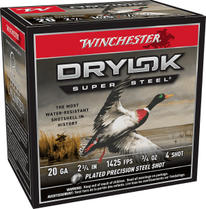 Winchester Ammo XS204 Drylok Super Steel Magnum 20 Gauge 2.75" 3/4 oz 4 Shot 25rd Box