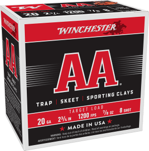 Winchester Ammo AA208 AA 20 Gauge 2.75" 7/8 oz 8 Shot 25rd Box
