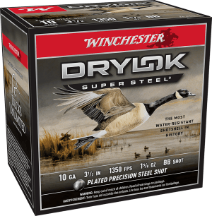 Winchester Ammo XSC10BB Drylok Super Steel Magnum 10 Gauge 3.50" 1 5/8 oz BB Shot 25rd Box