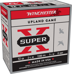 Winchester Ammo X128 Super X Heavy Game Load High Brass 12 Gauge 2.75" 1 1/4 oz 8 Shot 25 Bx