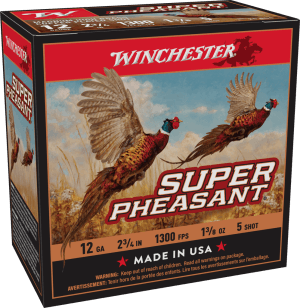 Winchester Ammo X12PH5 Super Pheasant Magnum High 12 Gauge 2.75" 1 3/8 oz 5 Shot 25 Bx