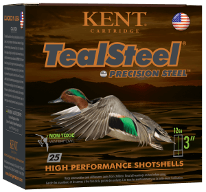 Kent Cartridge KTS123366 TealSteel Precision Steel 12 Gauge 3" 1 1/4 oz 6 Shot 25rd Box