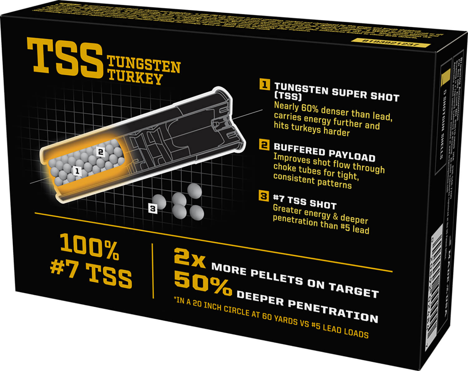 Browning Ammo B193921237 TSS Tungsten Turkey 12Gauge 3" 1 3/4oz Tungsten 7Shot 5 Per Box - Image 2