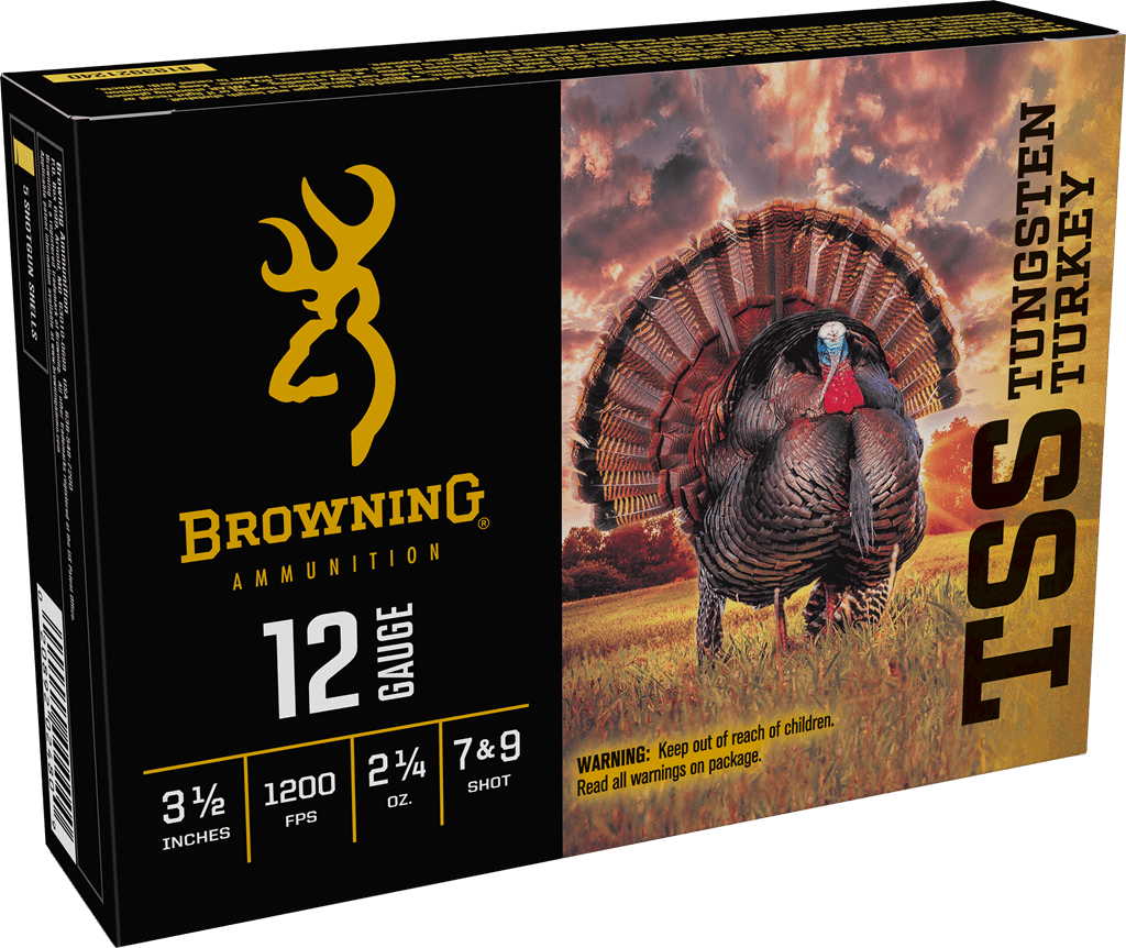Browning Ammo B193921240 TSS Tungsten Turkey 12Gauge 3.50" 2 1/4oz Tungsten 7/9Shot 5 Per Box
