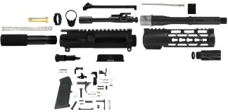TacFire SSPK300LPK7K AR-15 Pistol Build Kit KeyMod 300 Blackout Black Steel