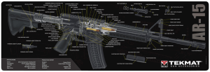 TekMat TEKR36AR15 AR-15 3D Cutaway Cleaning Mat AR-15 Cutaway Diagram 12" x 36"