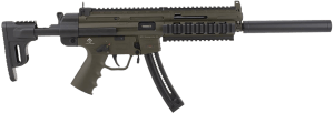 GSG GSG219GERGGSG1622G GSG-16  Full Size 22 LR 22+1 16.25" Black Green Polymer Receiver Black Collapsible w/Storage Compartment Stock Right Hand