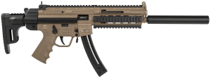GSG GSG215GERGGSG1622T GSG-16  Full Size 22 LR 22+1 16.25 Black Tan Polymer Receiver Black Collapsible w/Storage Compartment Stock Right Hand"