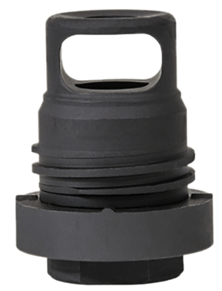 Yankee Hill 31021MB24A Mini Phantom Q.D. Muzzle Brake Black Melonite Steel with 5/8"-24 tpi Threads & 1.60" OAL for 30 Cal AR-Platform