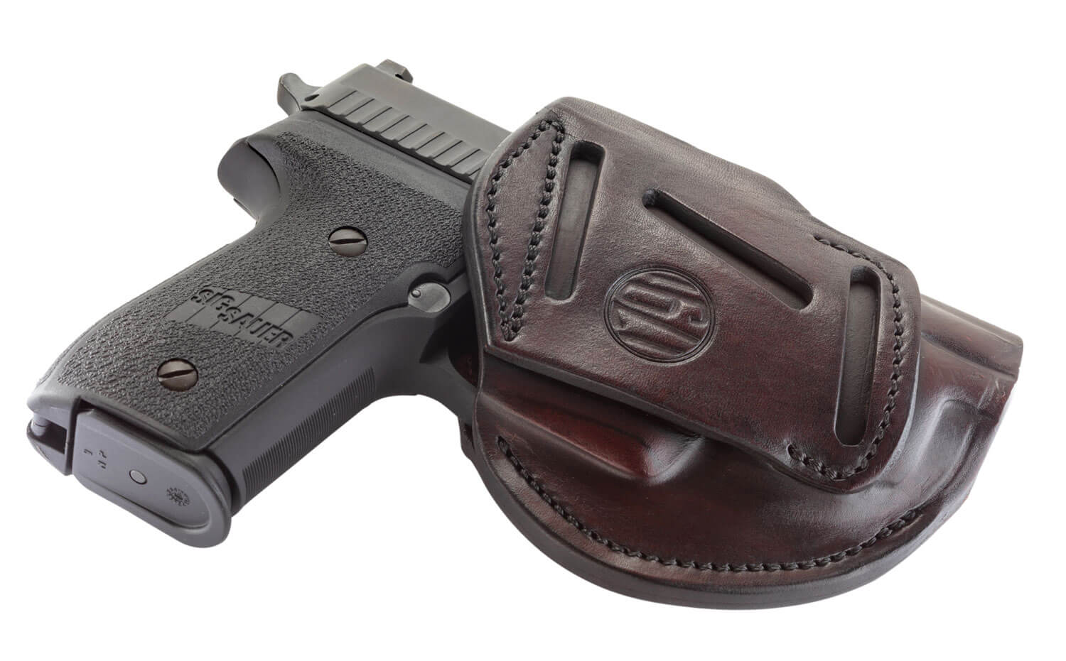 1791 Gunleather 3WH5SBRA 3-Way IWB/OWB Size 05 Signature Brown Leather Belt Loop Compatible w/ Glock 17 Compatible w/ Springfield XD Compatible w/ S&W M&P Compatible w/ HK VP9 Ambidextrous Hand - Image 3