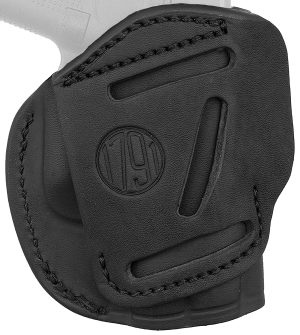 1791 Gunleather 4WH2SBLL 4-Way  IWB/OWB Size 02 Stealth Black Leather Belt Clip Compatible w/Ruger LCP/S&W Bodyguard/Glock 42/43/43X Left Hand