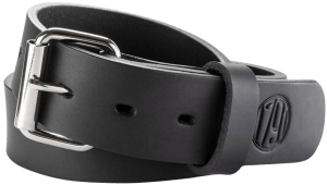 1791 Gunleather BLT013236SBLA 01  Gun Belt Stealth Black Leather 32/36 1.50" Wide Buckle Closure