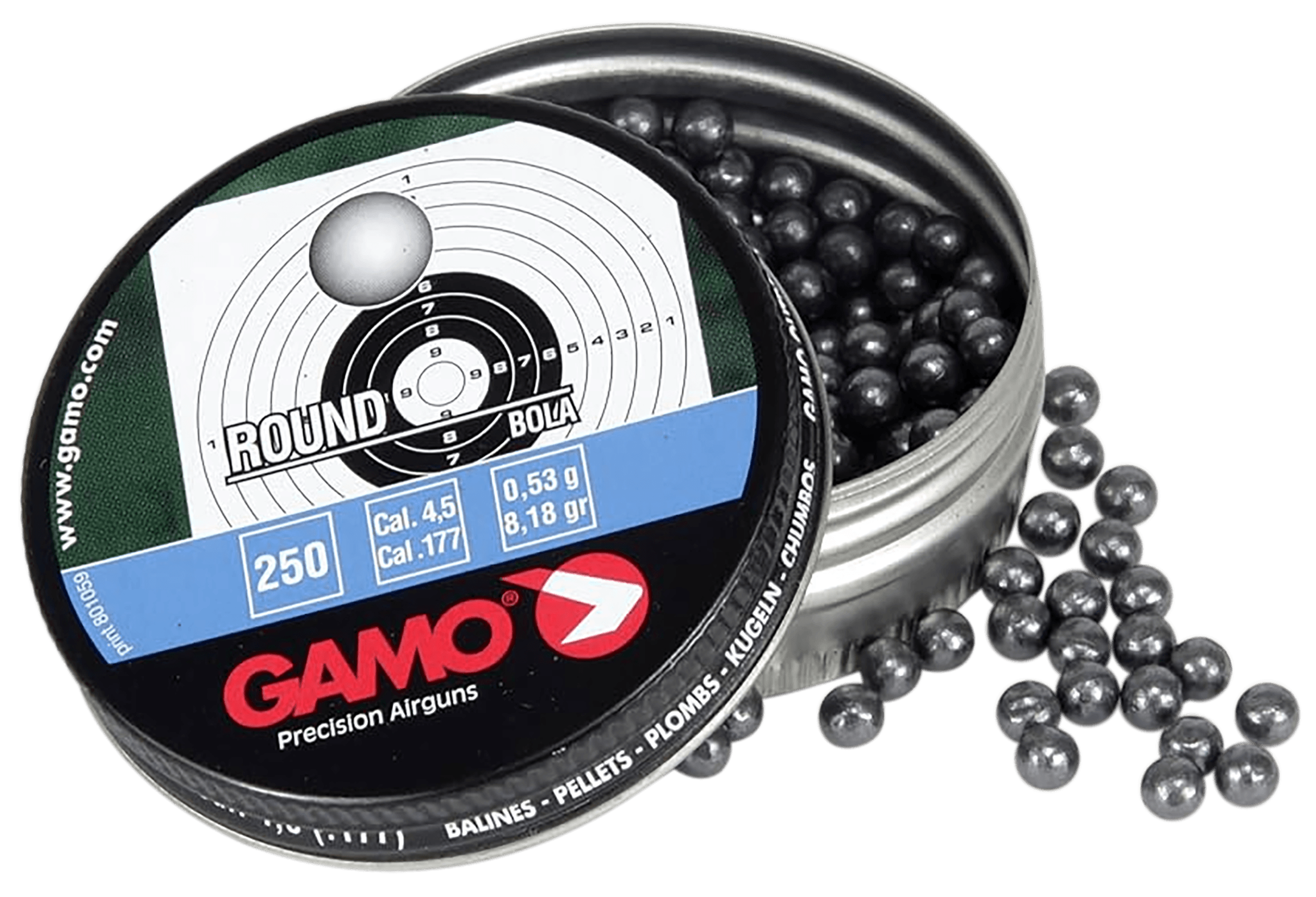 Gamo 632032454 Roundball 177 Lead 250/Tin