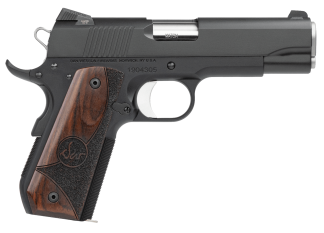 Dan Wesson 01828 Guardian 9mm Luger 9+1 4.25" Barrel Anodized Aluminum Bobtail Frame Serrated Black Duty Stainless Steel Slide Wood Grip Night Sights Includes 2 Magazines