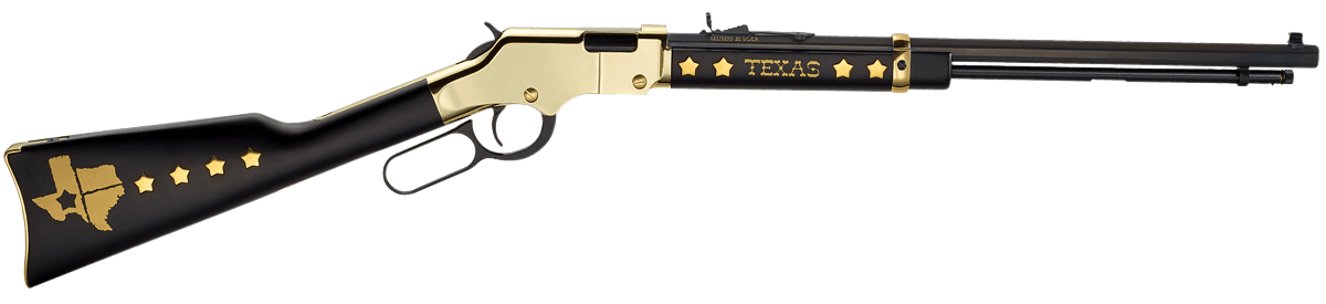 Henry H004TX Golden Boy Texas Tribute Full Size 22 Short 22 Long 22 LR 16 LR/21 Short 20" Blued Barrel Brasslite Metal Finish & American Walnut Stock Right Hand
