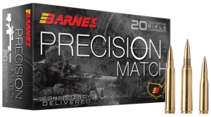 Barnes Bullets 30831 Precision Match Centerfire Rifle 6.5 Grendel 120 gr Open Tip Match Boat-Tail 20rd Box