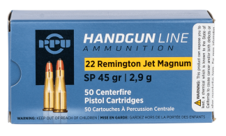 PPU PPH22RJ Handgun Defense 22 Rem Jet Mag 45 gr Soft Point (SP) 50rd Box