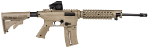Mossberg 37240 715T Flat Top Tactical 22 LR Caliber with 25+1 Capacity 16.25" Barrel Matte Blued Metal Finish & Adjustable Flat Dark Earth Synthetic Stock Right Hand (Full Size) Includes Green Dot