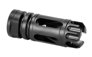 Griffin Armament XHP556FC Gate-LOK Flash Comp Black Nitride 17-4 Stainless Steel with 1/2"-28 tpi Threads 2.21" OAL & .863" Diameter for 5.56x45mm NATO M4SD M4SDK M4SD2 & 30SD Series Silencers