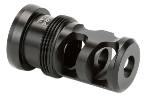 Griffin Armament TMPB65MM5824 Paladin 2 Port Taper Mount Black Melonite QPQ 17-4 Stainless Steel with 5/8"-24 tpi Threads 1.88" OAL & 1.07" Diameter for 6.5mm