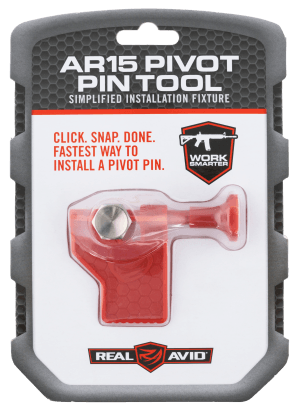 Real Avid AVAR15PPT Pivot Pin Tool Red Polymer Rifle for AR-15 Includes Detent Plunger  Large Pin  & Install Tool