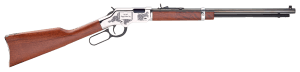 Henry H004SFD Golden Boy Fathers Day Full Size 22 Long/22 LR/22 Short 16 LR/21 Short 20" Blued Octagon Barrel Nickel-Plated Steel Receiver American Walnut Right Hand