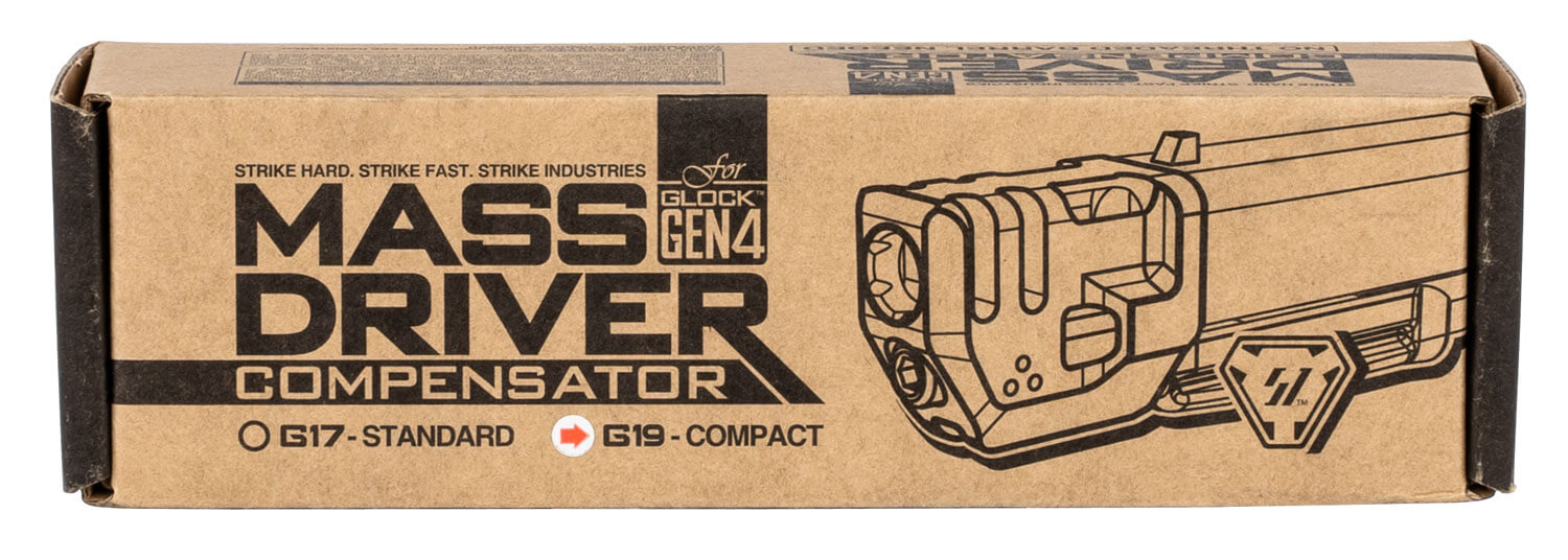 Strike Industries G4MDCOMPC Mass Driver Compensator Black Aluminum with 1.41" OAL for 9mm Luger Glock 19 Gen4 - Image 2