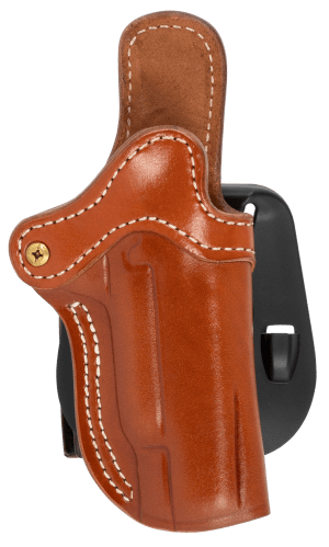 1791 Gunleather ORPDH1CBRR BH1 Optic Ready Size 01 OWB Style made of Leather with Classic Brown Finish  Adjustable Cant & Paddle Mount Type fits 4-5" Barrel 1911 for Right Hand
