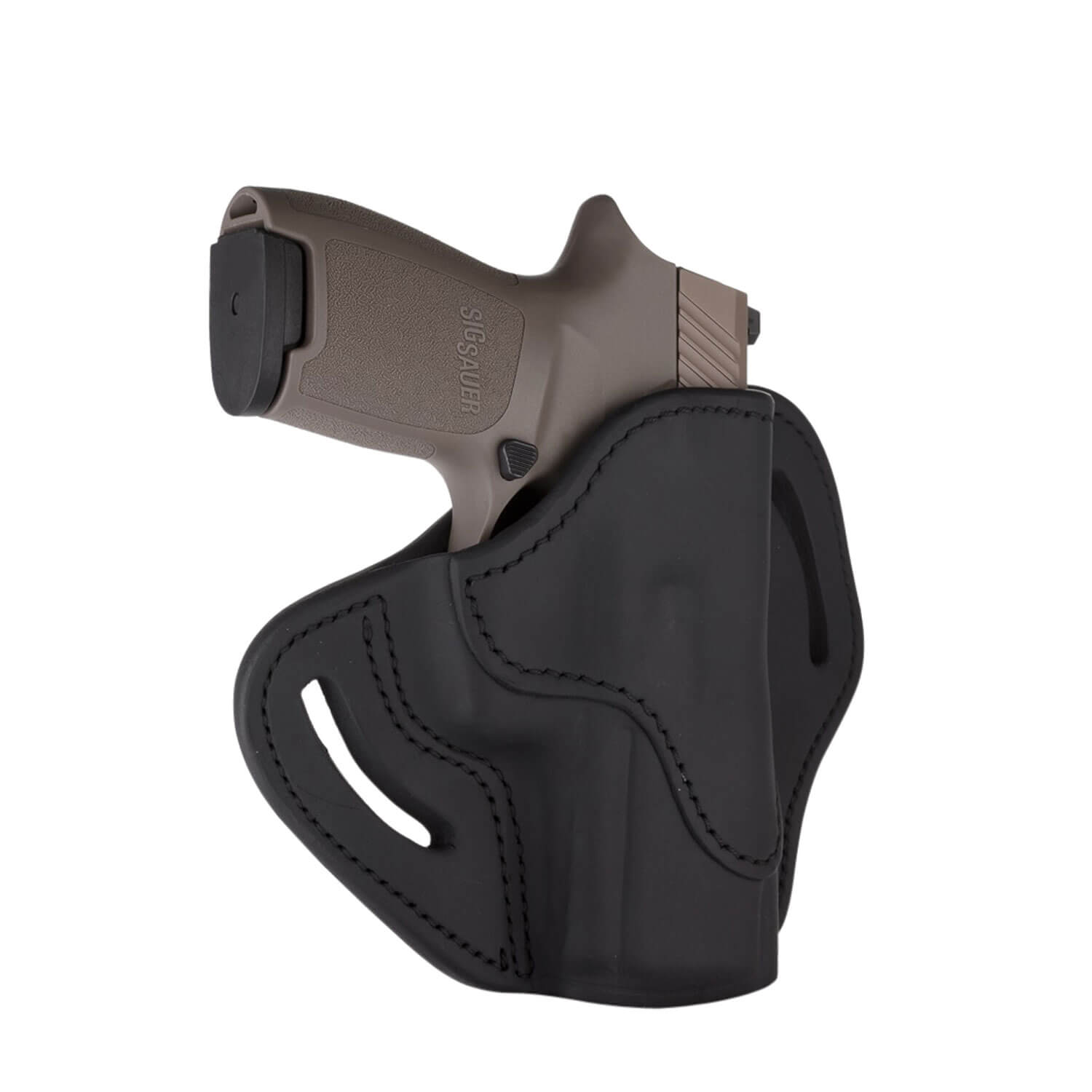 1791 Gunleather ORBH24SSBLR BH2.4S Optic Ready OWB Size 2.4S Stealth Black Leather Belt Slide Fits FN 509/HK VP9SK Right Hand - Image 2