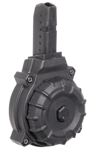 ProMag DRMA12 Standard 50rd Drum 9mm Luger Fits AR-15 Compatible w/ Glock Style Mags Black DuPont Zytel Polymer