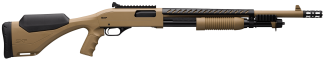 Winchester Repeating Arms 512410395 SXP Extreme Defender 12 Gauge 3" 5+1 (2.75") 18" Steel Barrel w/Chrome-Plated Chamber & Bore  FDE Barrel/Alloy Receiver  Picatinny Rail w/Ghost Ring Sight  FDE Synthetic Stock w/Pistol Grip & Textured Surface