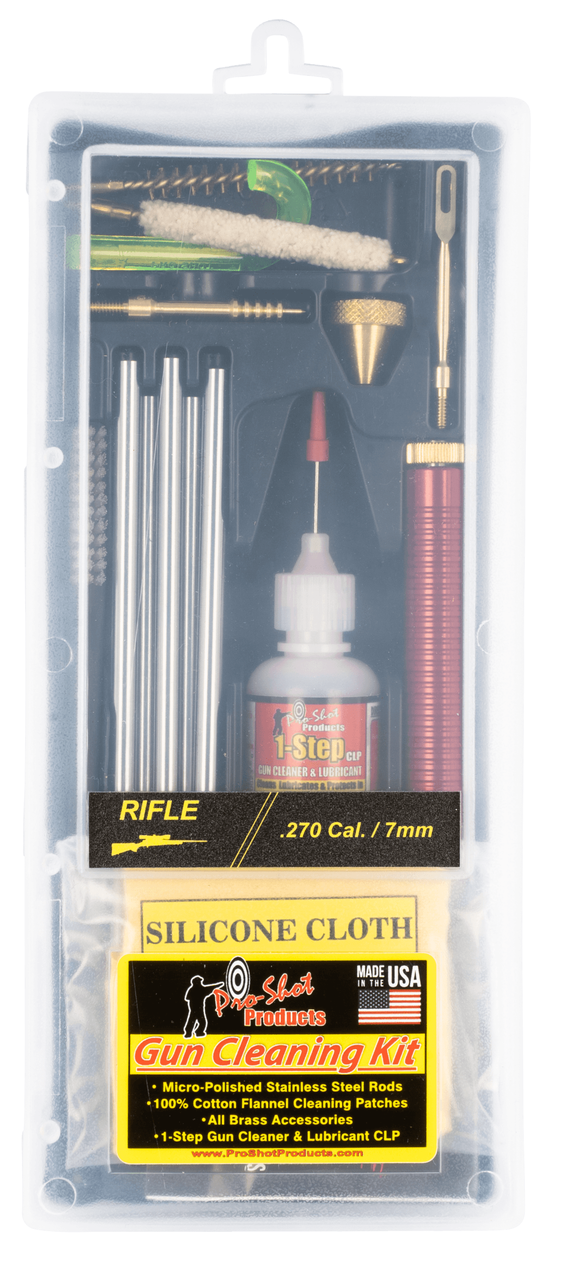 Pro-Shot R2707KIT Classic Box Kit Multi-Caliber Rifle/Black Plastic Case