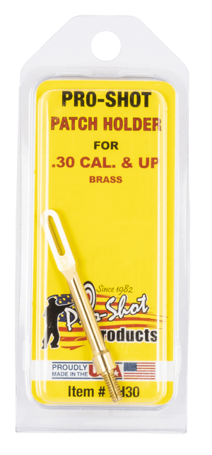Pro-Shot PH30 Brass Patch Holder  .30 - .50 Cal Rifle/Pistol #8-32" Thread Brass